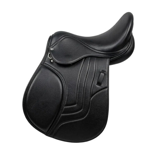 Black Leather English Jumping Saddle