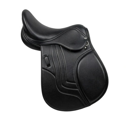 Black Leather English Jumping Saddle