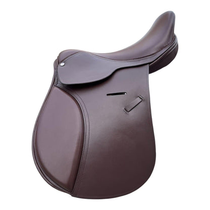 Brown Handcrafted Leather English Jumping Saddle