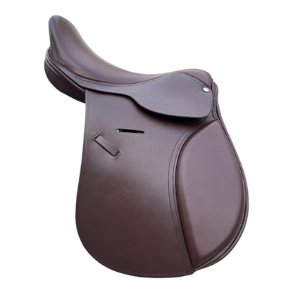 Brown Handcrafted Leather English Jumping Saddle
