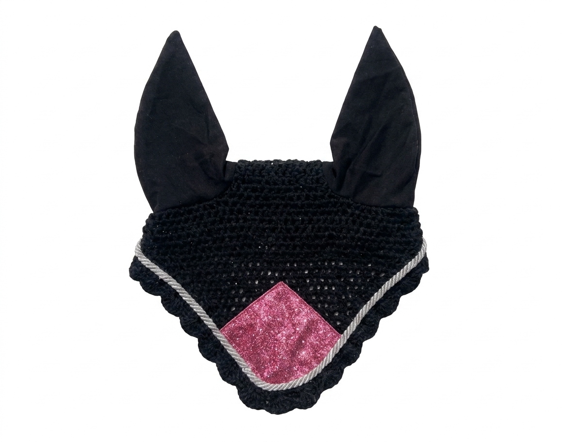Glitter Saddle Pad Set with Matching Ear Bonnet & Brushing Boots