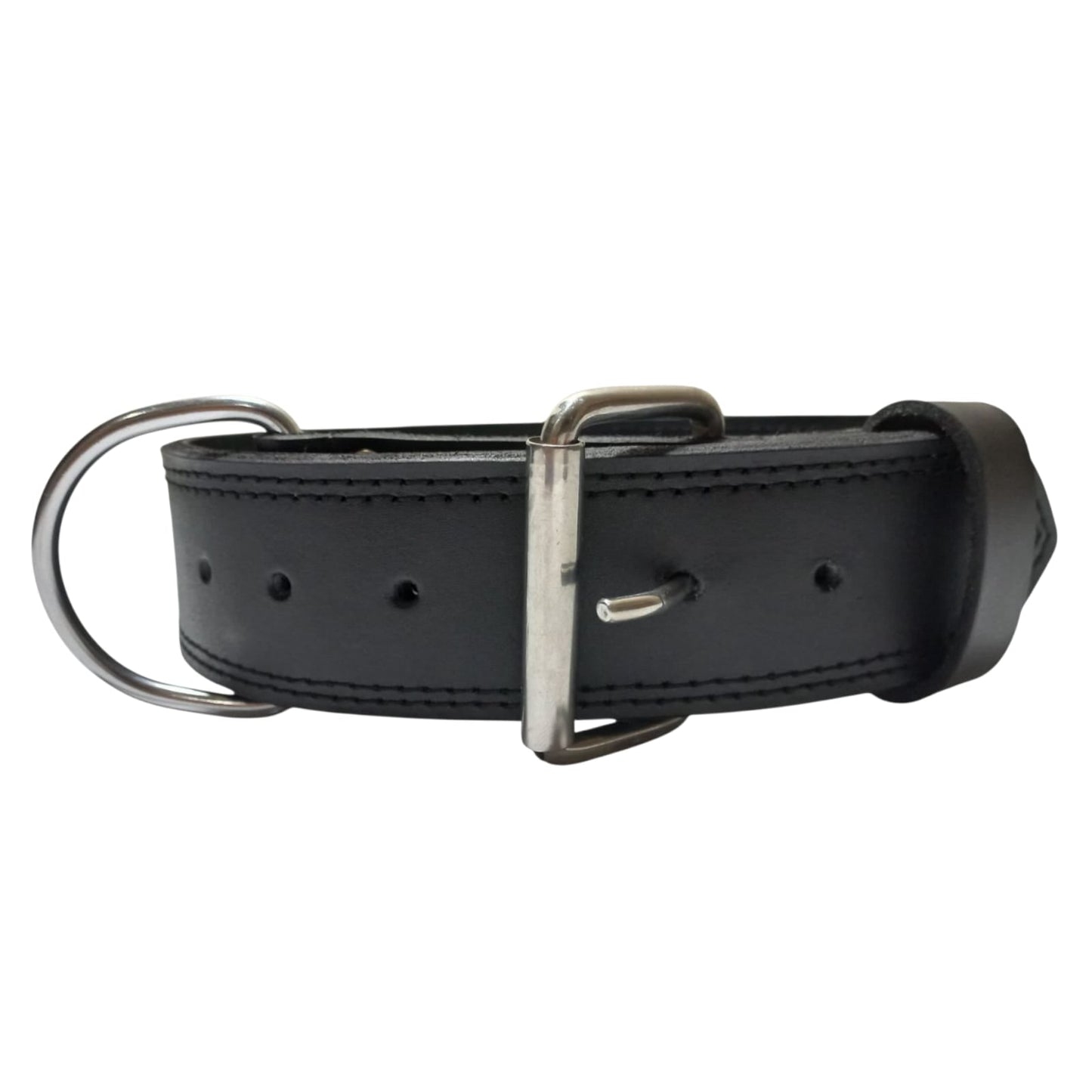 Heavy-Duty Leather Dog Training Collar – Strong, Comfortable & Built to Last