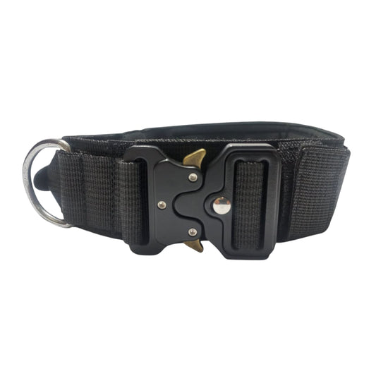 Tactical Dog Collar with Handle & Neoprene Padding – Heavy-Duty & Secure
