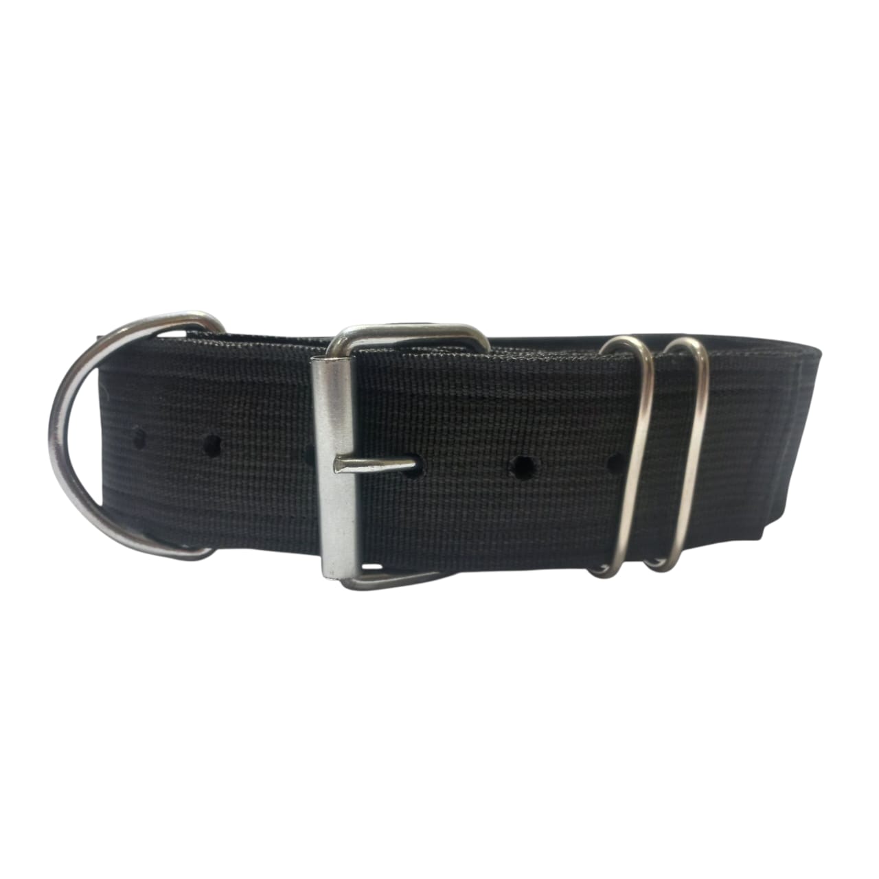 Heavy-Duty Nylon Dog Collar with Custom Name Velcro Patch – Durable & Secure