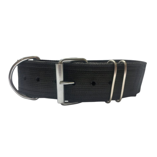 Heavy-Duty Nylon Dog Collar with Custom Name Velcro Patch – Durable & Secure