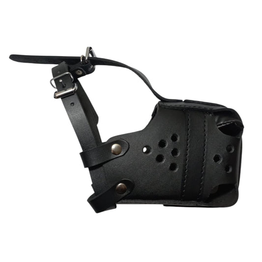 Premium Leather Padded Dog Muzzle