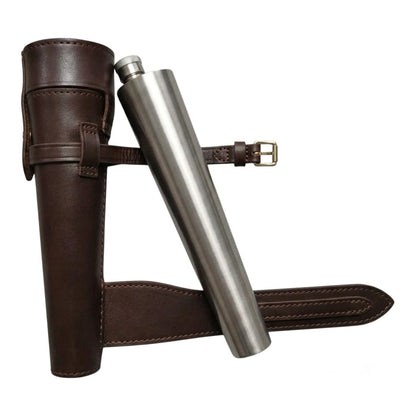 Leather Riding Hip Flask Holder with Stainless Steel Flask