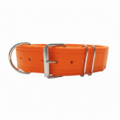 Heavy-Duty Nylon Dog Collar with Custom Name Velcro Patch – Durable & Secure