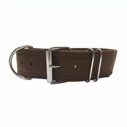 Heavy-Duty Nylon Dog Collar with Custom Name Velcro Patch – Durable & Secure