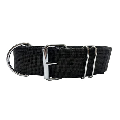 Heavy-Duty Nylon Dog Collar with Custom Name Velcro Patch – Durable & Secure