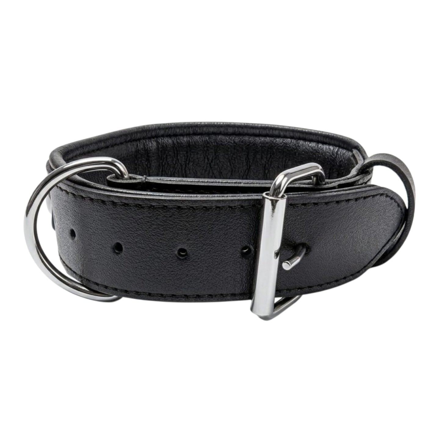 Padded Leather Dog Training Collar with Handle – Strong, Comfortable & Secure