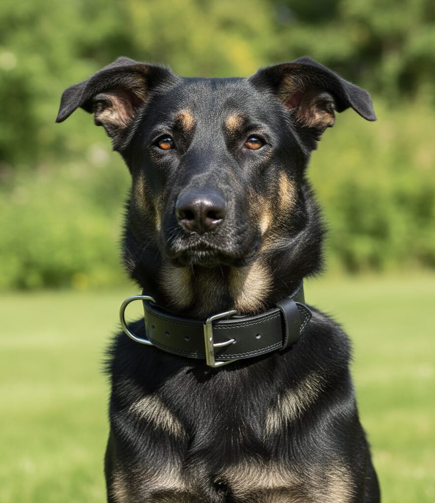Heavy-Duty Leather Dog Training Collar – Strong, Comfortable & Built to Last