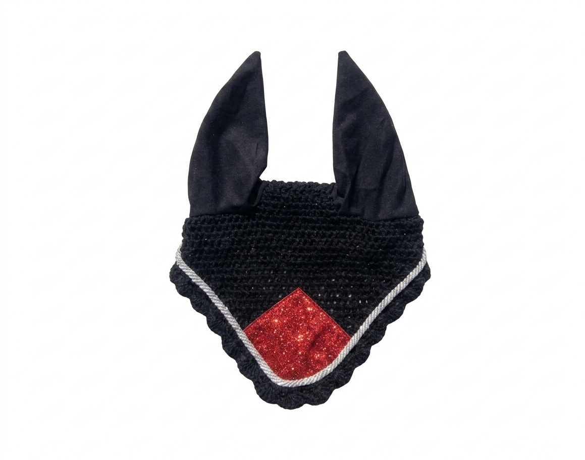 Glitter Saddle Pad Set with Matching Ear Bonnet & Brushing Boots