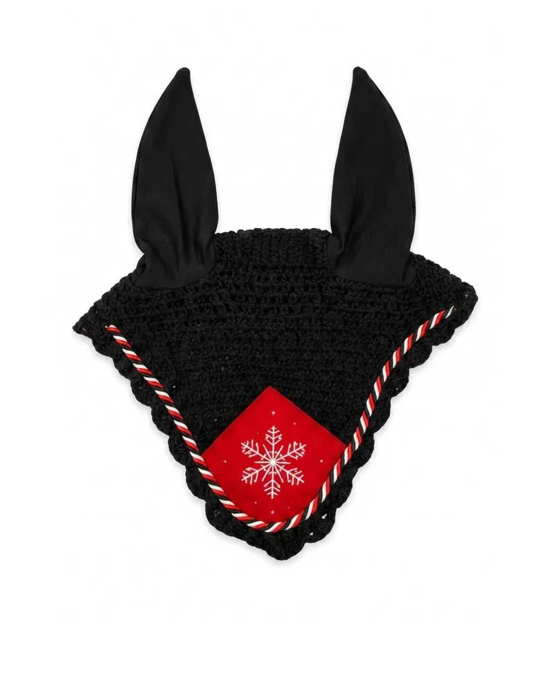 Christmas Horse Saddle Pad and Ear Bonnet Set – Festive Equestrian Gear