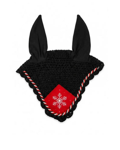 Christmas Horse Saddle Pad and Ear Bonnet Set – Festive Equestrian Gear