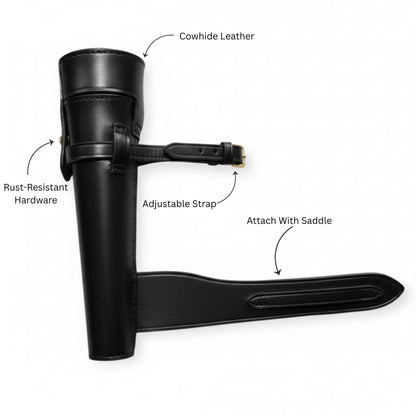 Leather Riding Hip Flask Holder with Stainless Steel Flask