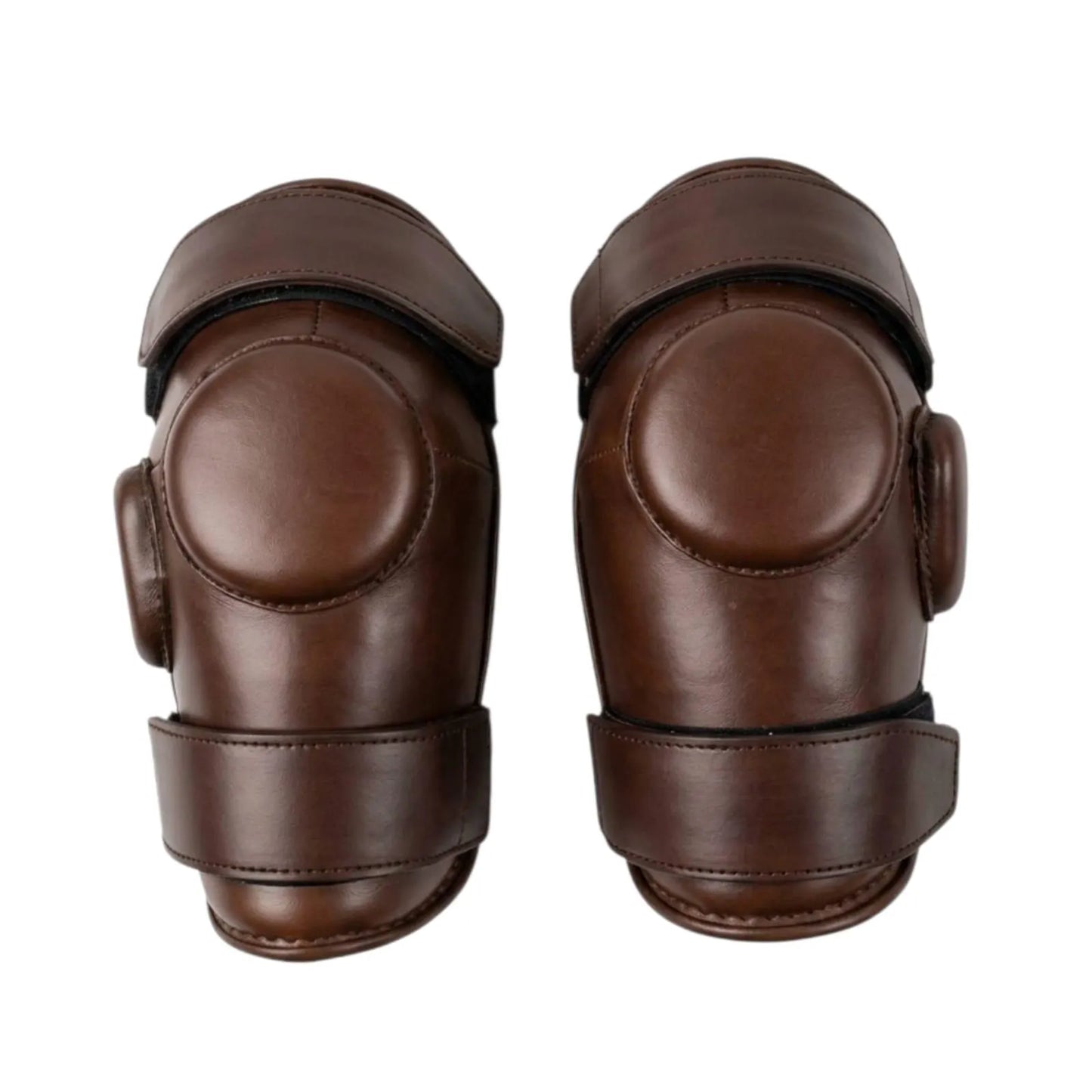 Leather Polo Knee Guards Brown