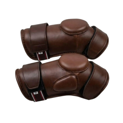 Leather Polo Knee Guards Brown