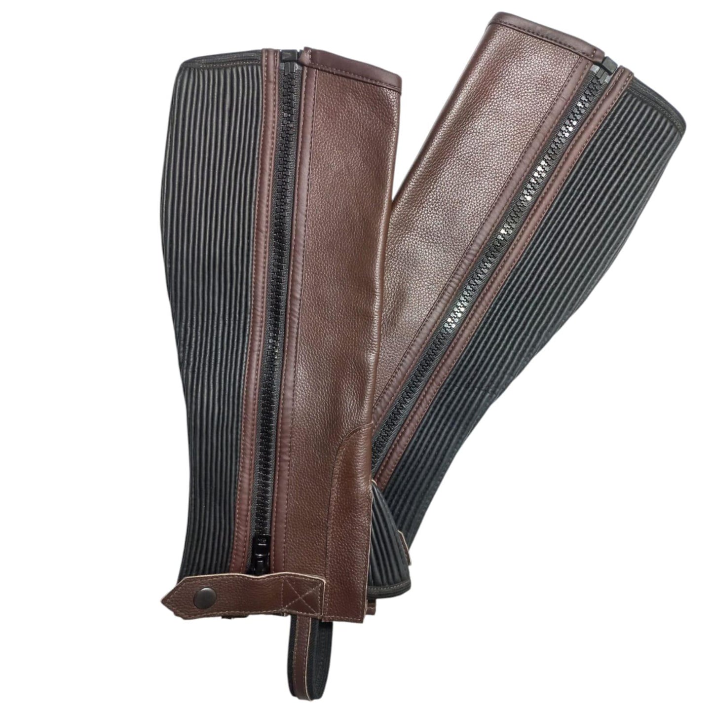 Leather Half Chaps – Horse Riding Chaps with Rear Zip