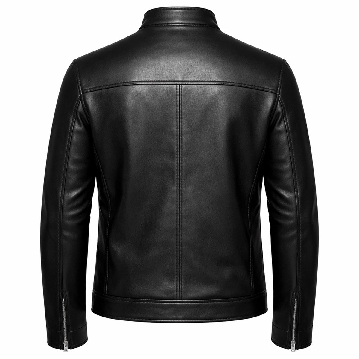 Men's Premium Black Leather Café Racer Jacket