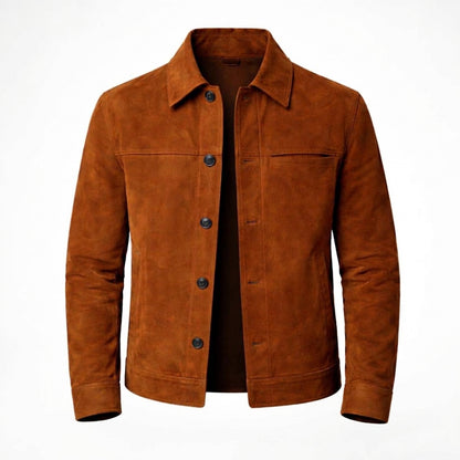 Men's Brown Suede Leather Jacket