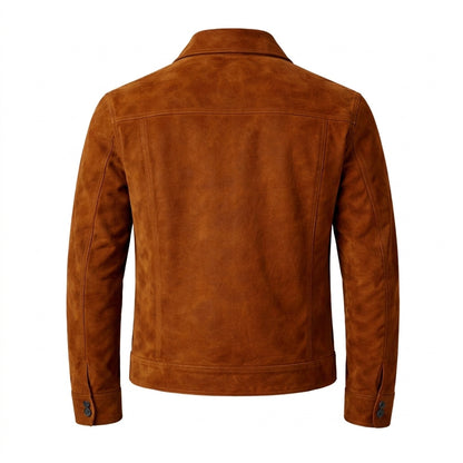 Men's Brown Suede Leather Jacket
